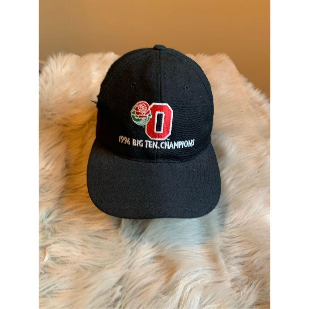 Vintage Ohio State Buckeyes 1996 Rose Bowl Big Ten Champions Wool Snapback Lee S